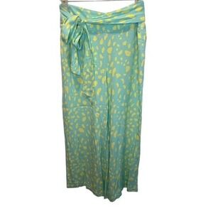 All Worthy Hunter McGrady Colorful Abstract Wide Leg Tie Waist Pants 8P NEW